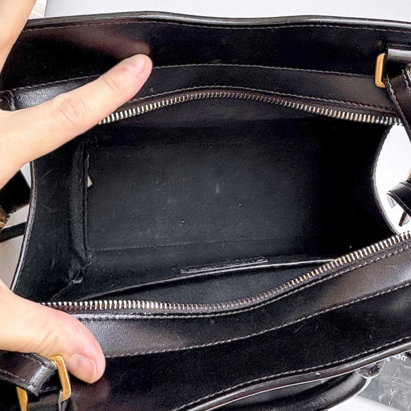 SOLD❤️Saint Laurent YSL Uptown Small Black Monogram Top Handle Bag + Clutch - Picture 12 of 16